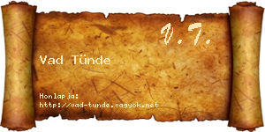 Vad Tünde névjegykártya