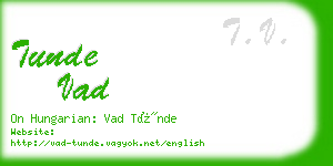 tunde vad business card